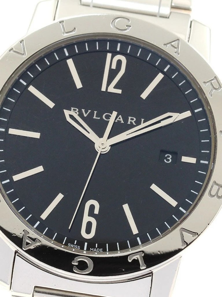 Bvlgari Bvlgaribvlgari Bb41s Date Black Dial Automatic Mens Watch